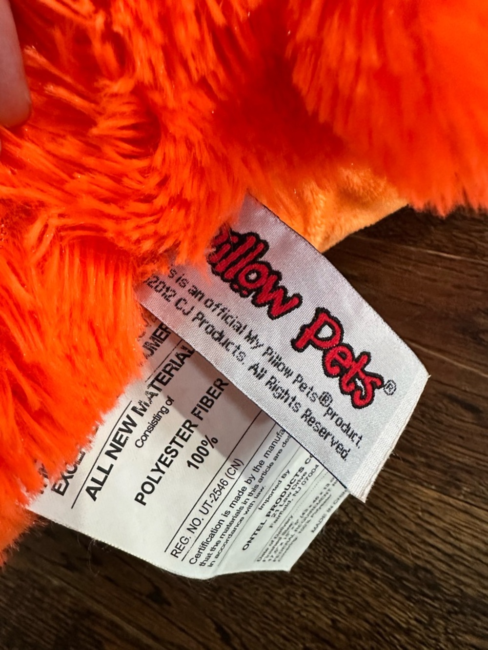 Rare Retired 2012 Pillow Pets Neonz Orange Shaggy Dog - Picture 5 of 10